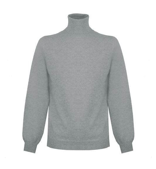 Malo Eleganter Kaschmirpullover mit hohem Halsausschnitt