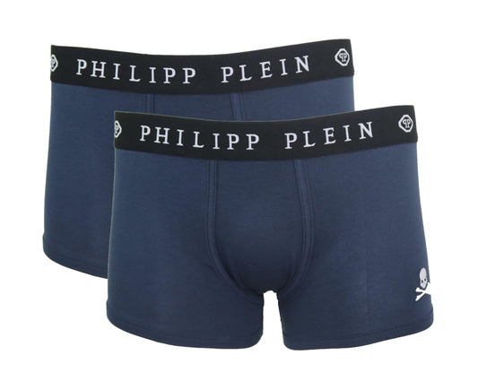 Philipp Plein Blue Cotton Men Boxers