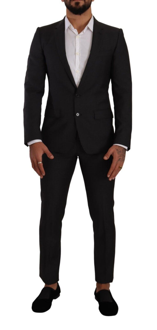 Dolce &amp; Gabbana Elegant Martini Suit in Black Wool