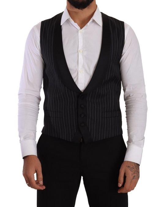 Dolce &amp; Gabbana Elegant striped vest for formal occasions