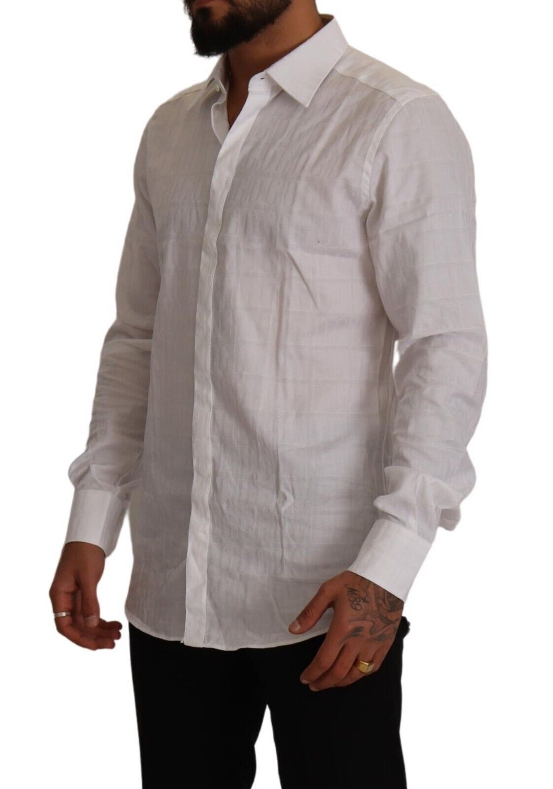 Dolce &amp; Gabbana Elegant White Cotton Shirt - Slim Fit