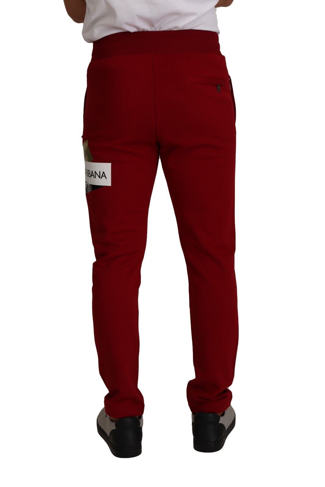 Dolce & Gabbana Elegante rote Jogginghose mit Kordelzug-Verschluss