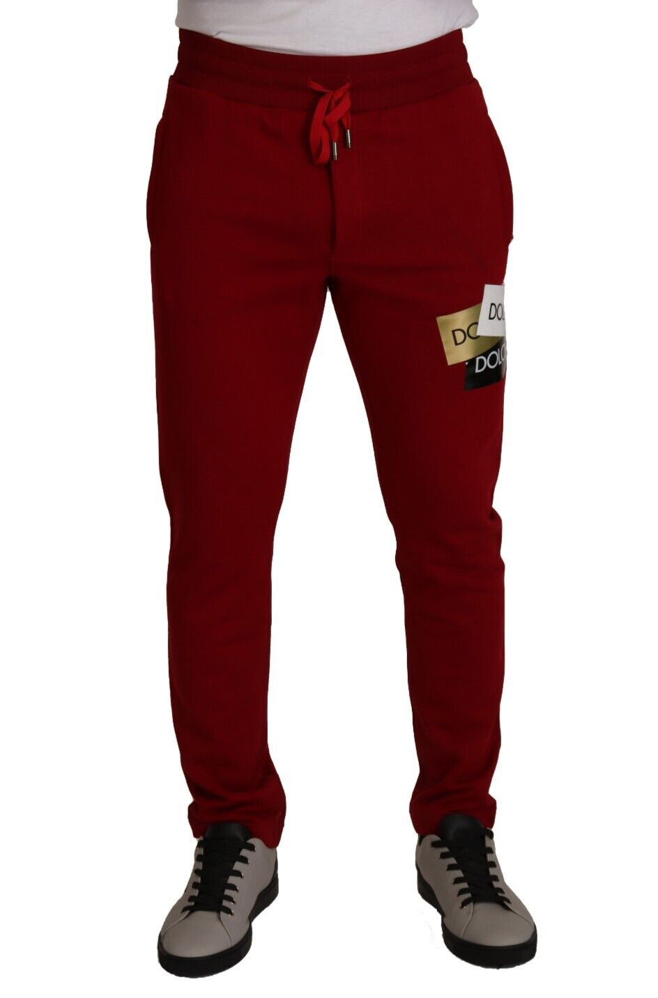 Dolce & Gabbana Elegante rote Jogginghose mit Kordelzug-Verschluss