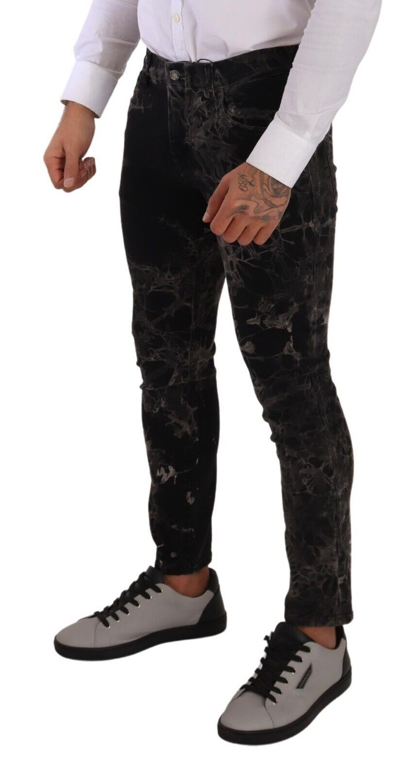 Dolce & Gabbana Gemusterte Slim Fit Skinny Jeans