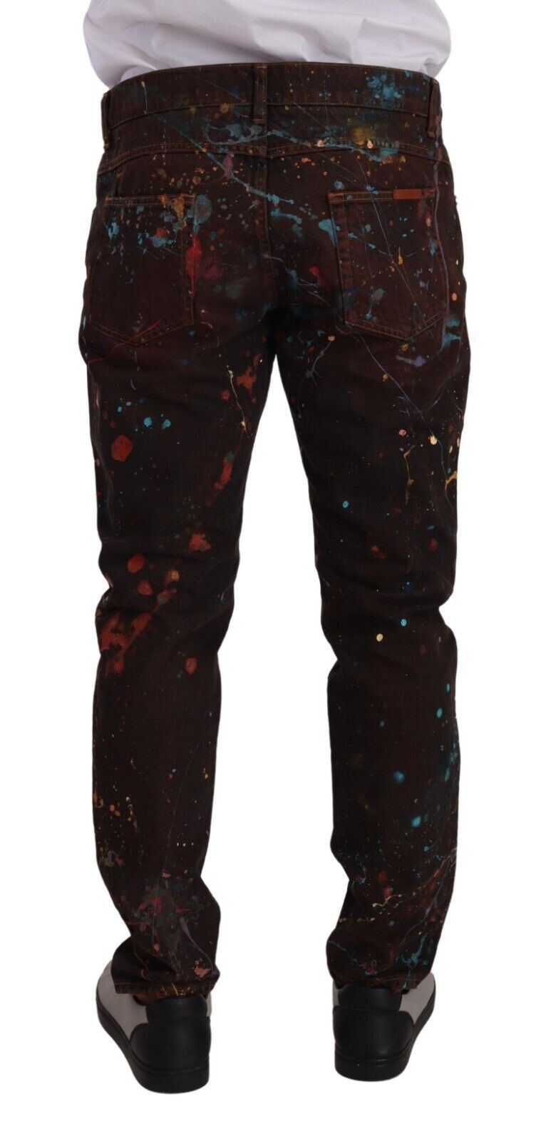 Dolce &amp; Gabbana Elegant multi-colored painted denim jeans