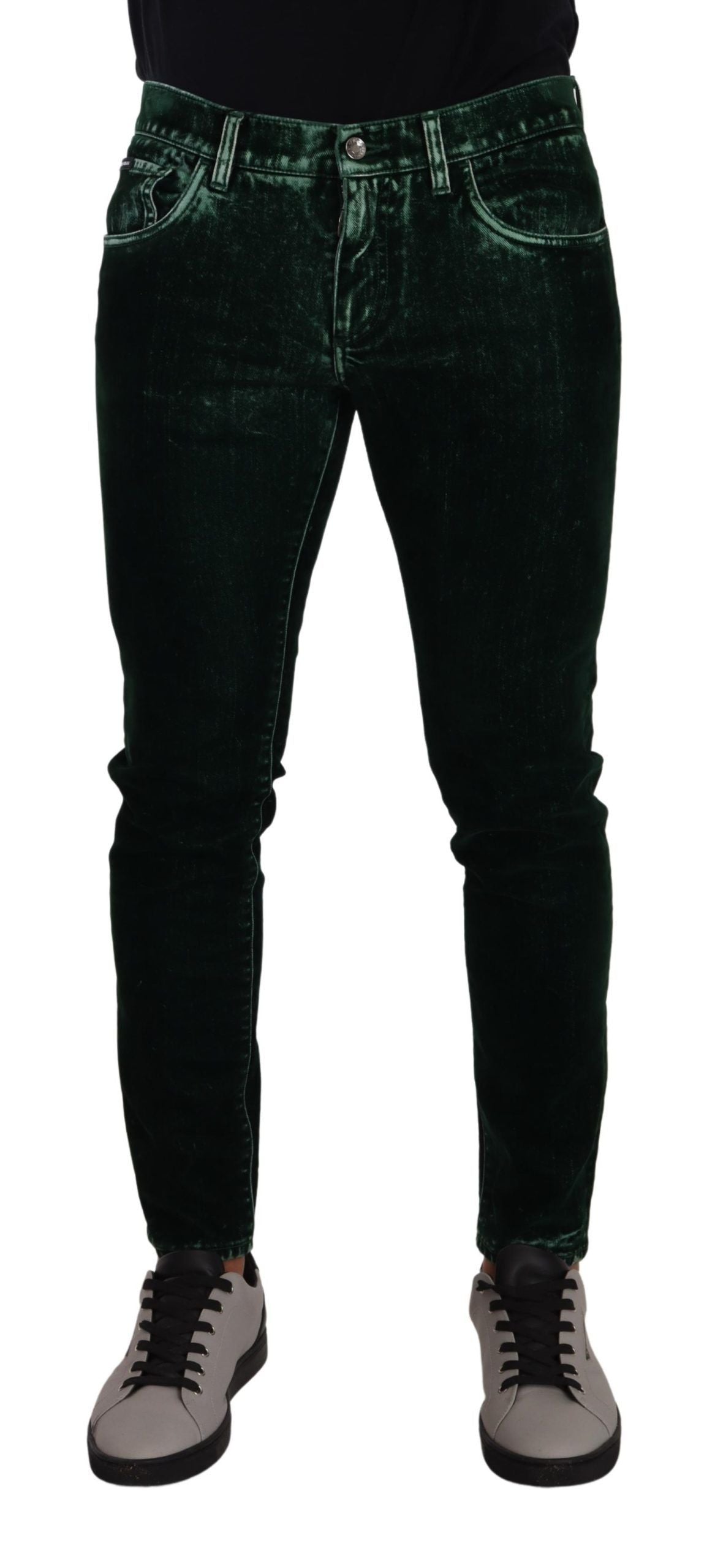 Dolce &amp; Gabbana Smooth Skinny Denim Jeans in Cotton Blend