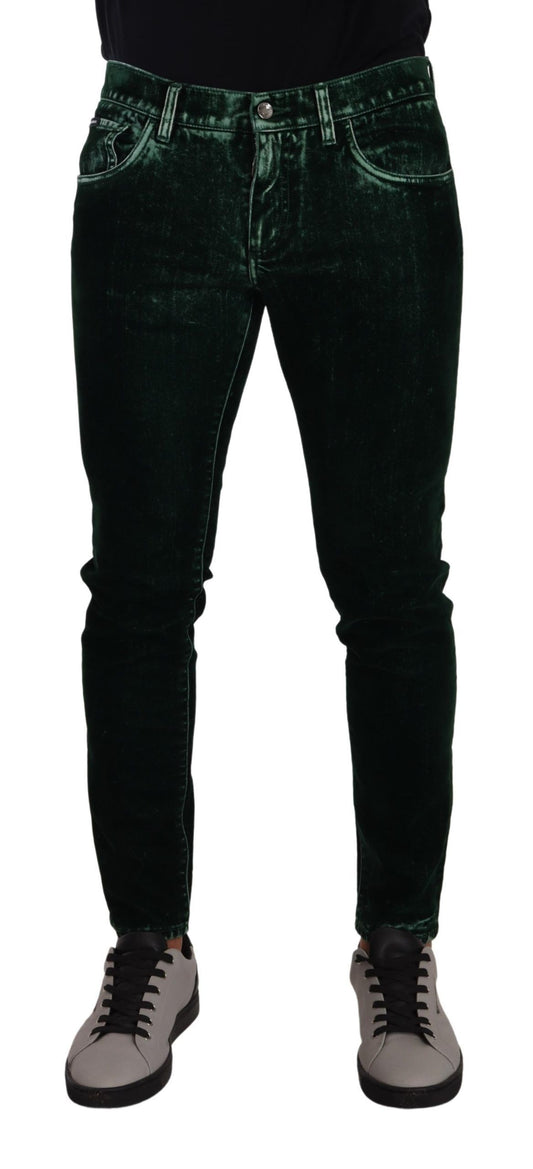 Dolce &amp; Gabbana Smooth Skinny Denim Farkut puuvillasekoitteesta