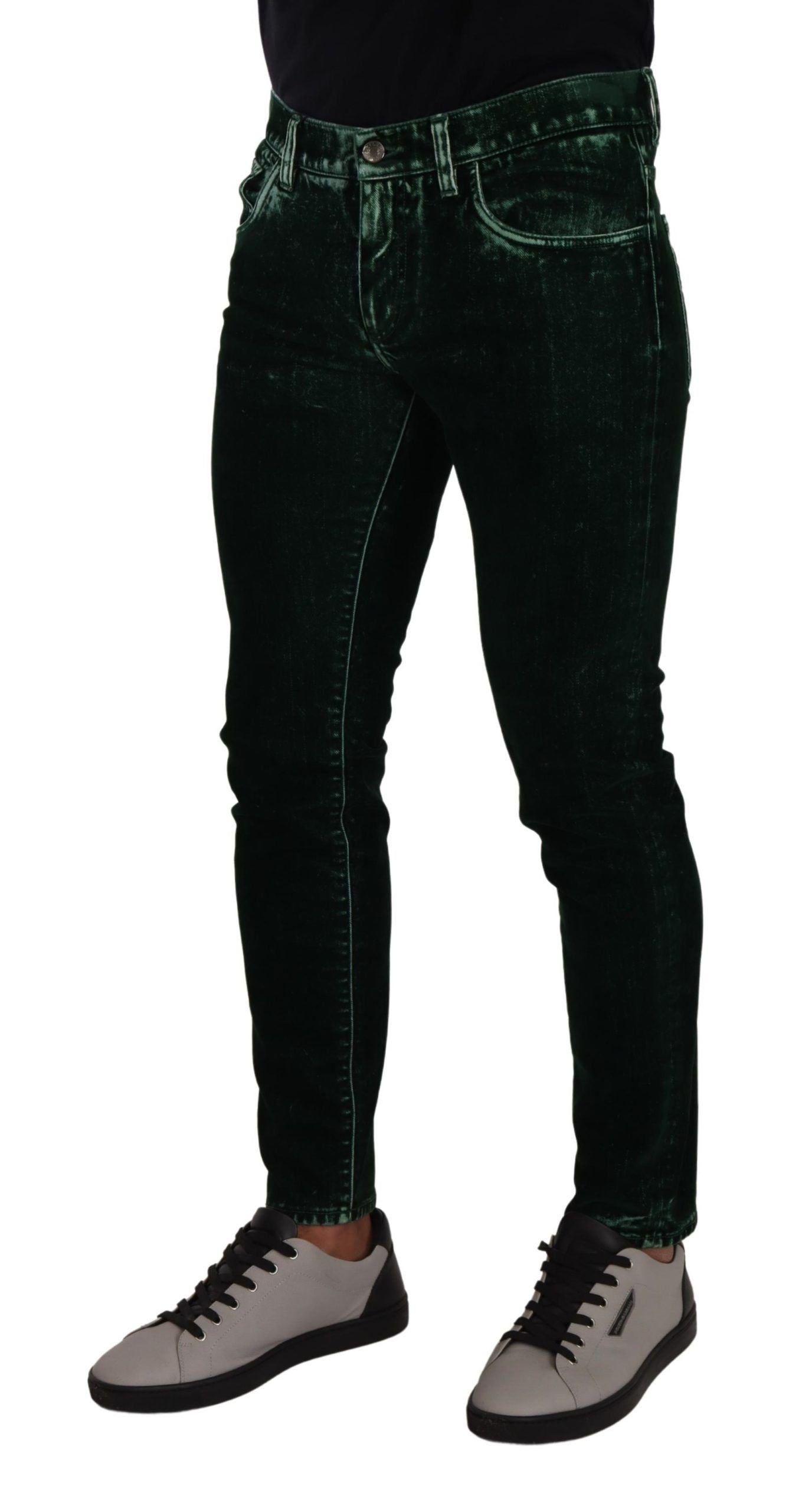 Dolce &amp; Gabbana Smooth Skinny Denim Jeans in Cotton Blend