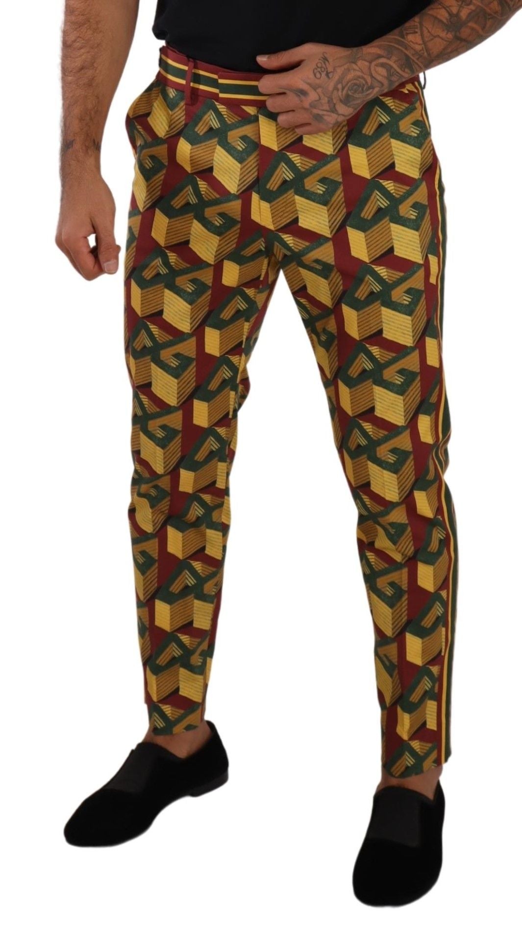 Dolce &amp; Gabbana Elegant Multicolor Tapered Pants for Men