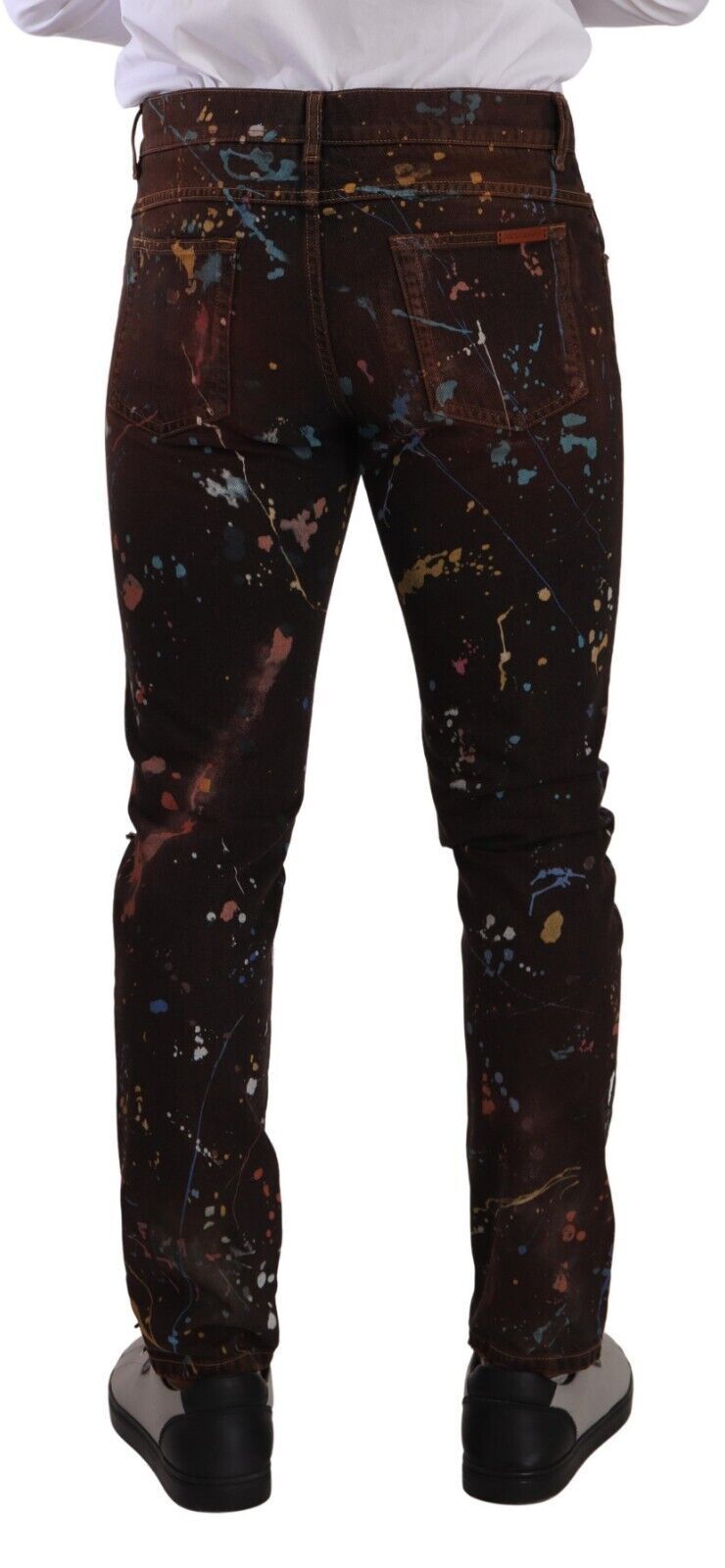 Dolce &amp; Gabbana Multicolor Painted Skinny Denim Jeans