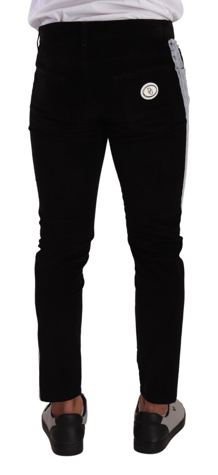 Dolce &amp; Gabbana Elegant black slim-fit jeans made of cotton