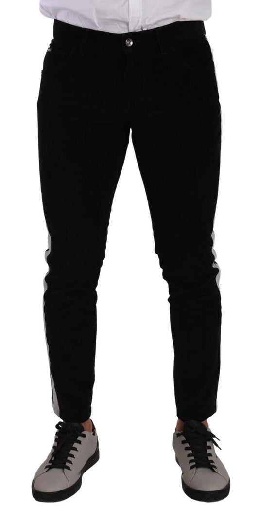 Dolce & Gabbana Elegante schwarze Slim-Fit-Jeans aus Baumwolle