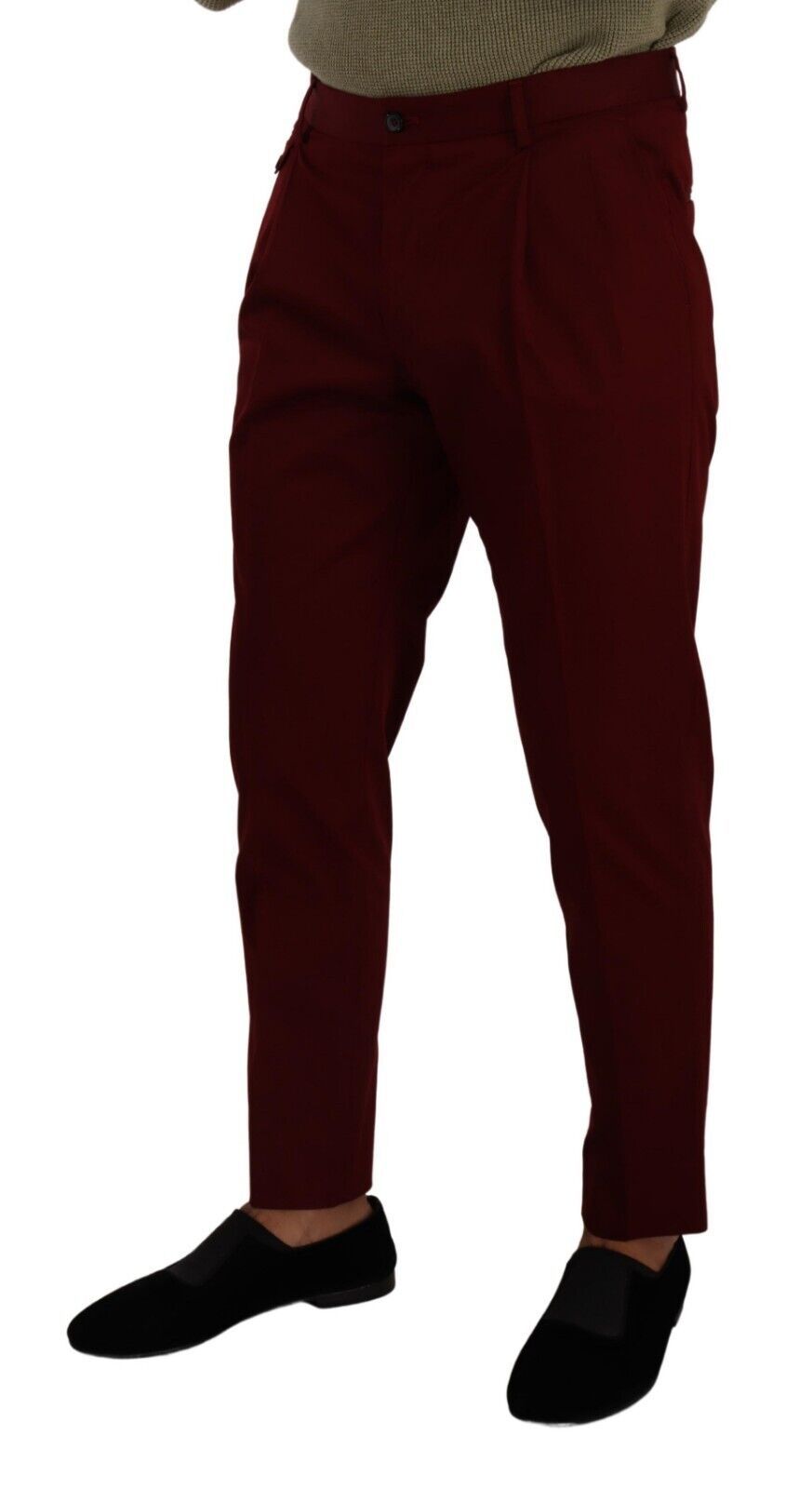 Dolce &amp; Gabbana Elegant dark red chinos for men