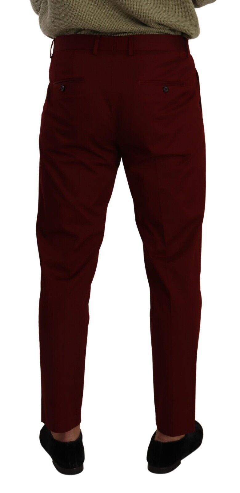 Dolce &amp; Gabbana Elegant dark red chinos for men