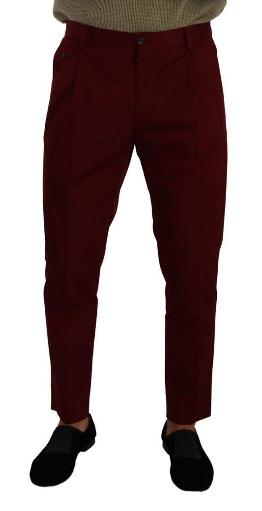 Dolce & Gabbana Elegante dunkelrote Chinos für Männer