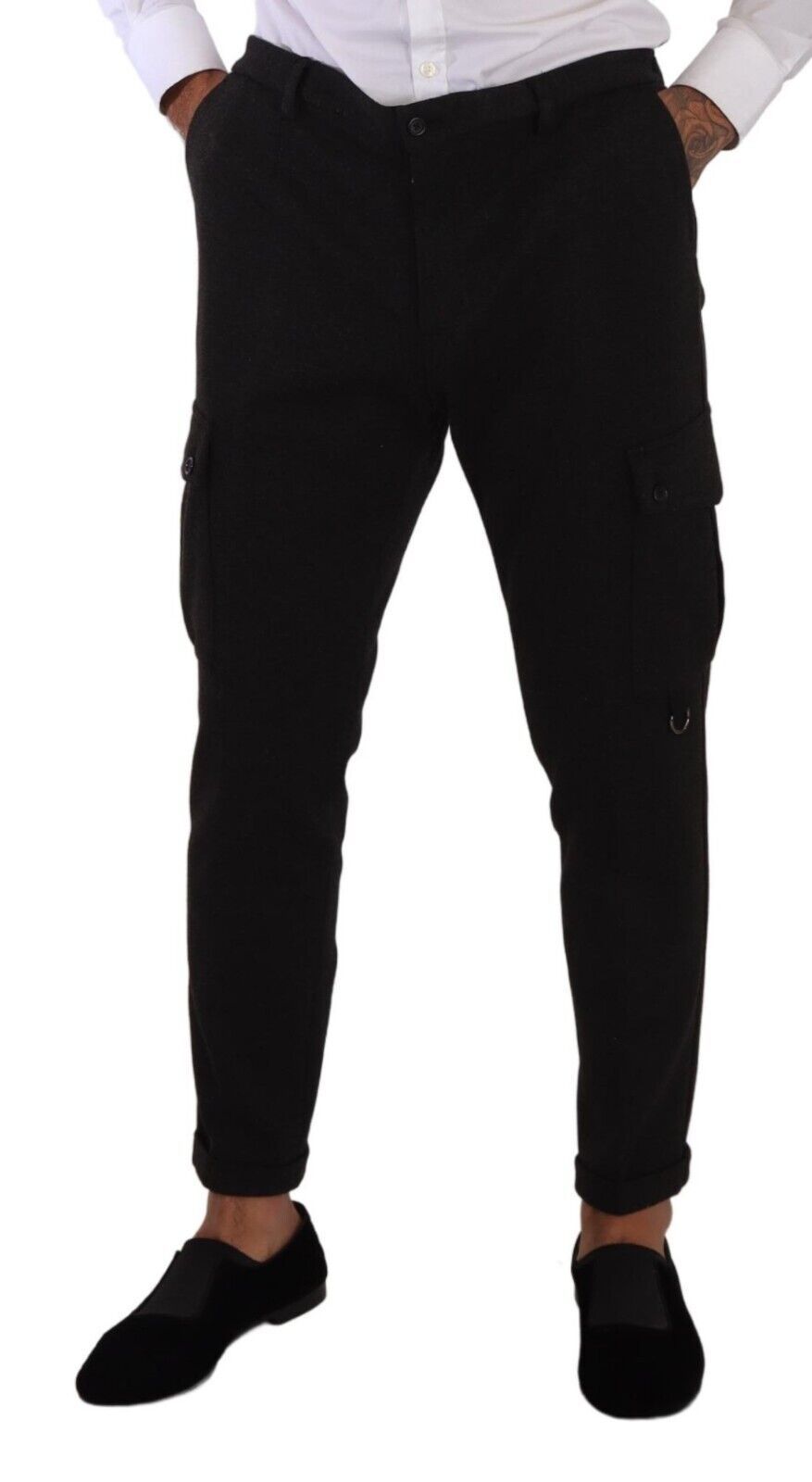 Dolce &amp; Gabbana Slim Skinny Cargo Pants in Timeless Black