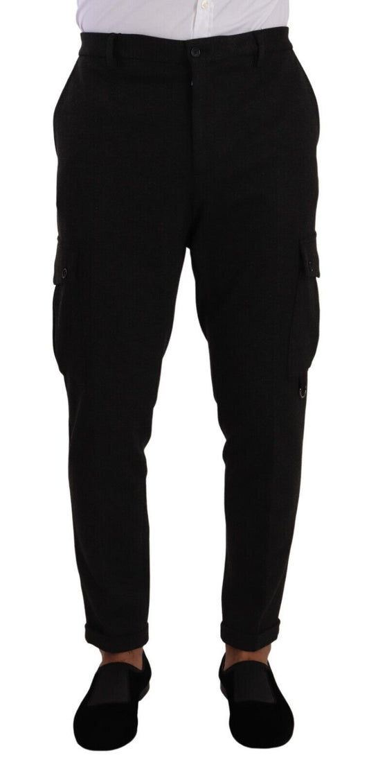 Dolce &amp; Gabbana Slim Skinny Cargo Pants in Timeless Black