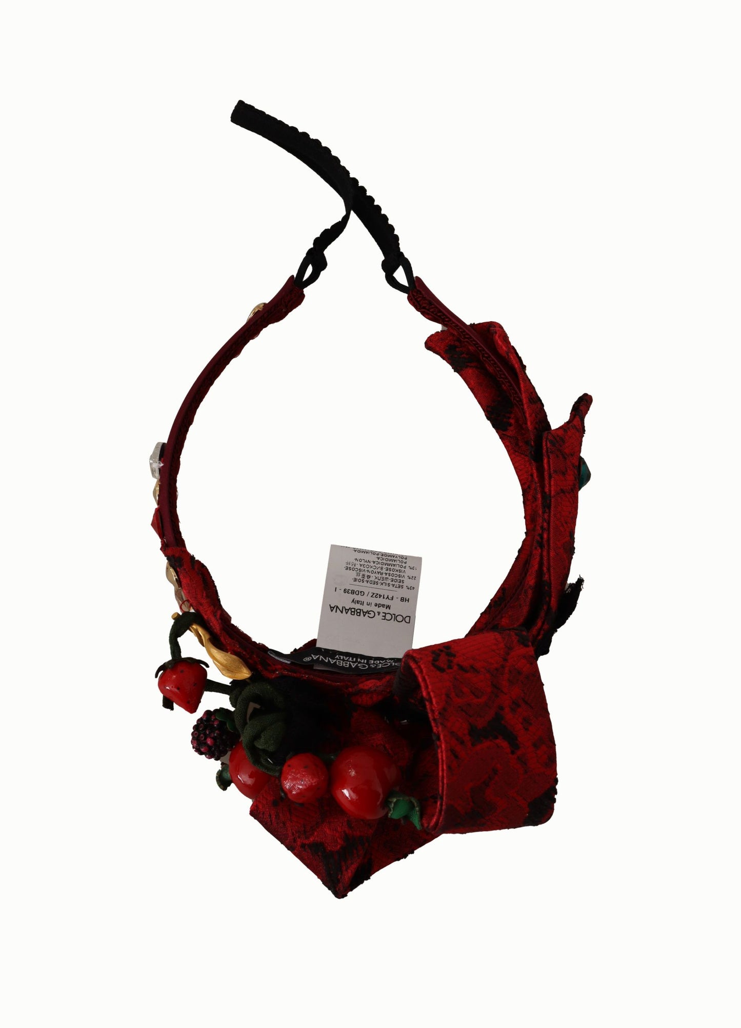 Dolce &amp; Gabbana Cherry Sicily Embellished Red Tiara