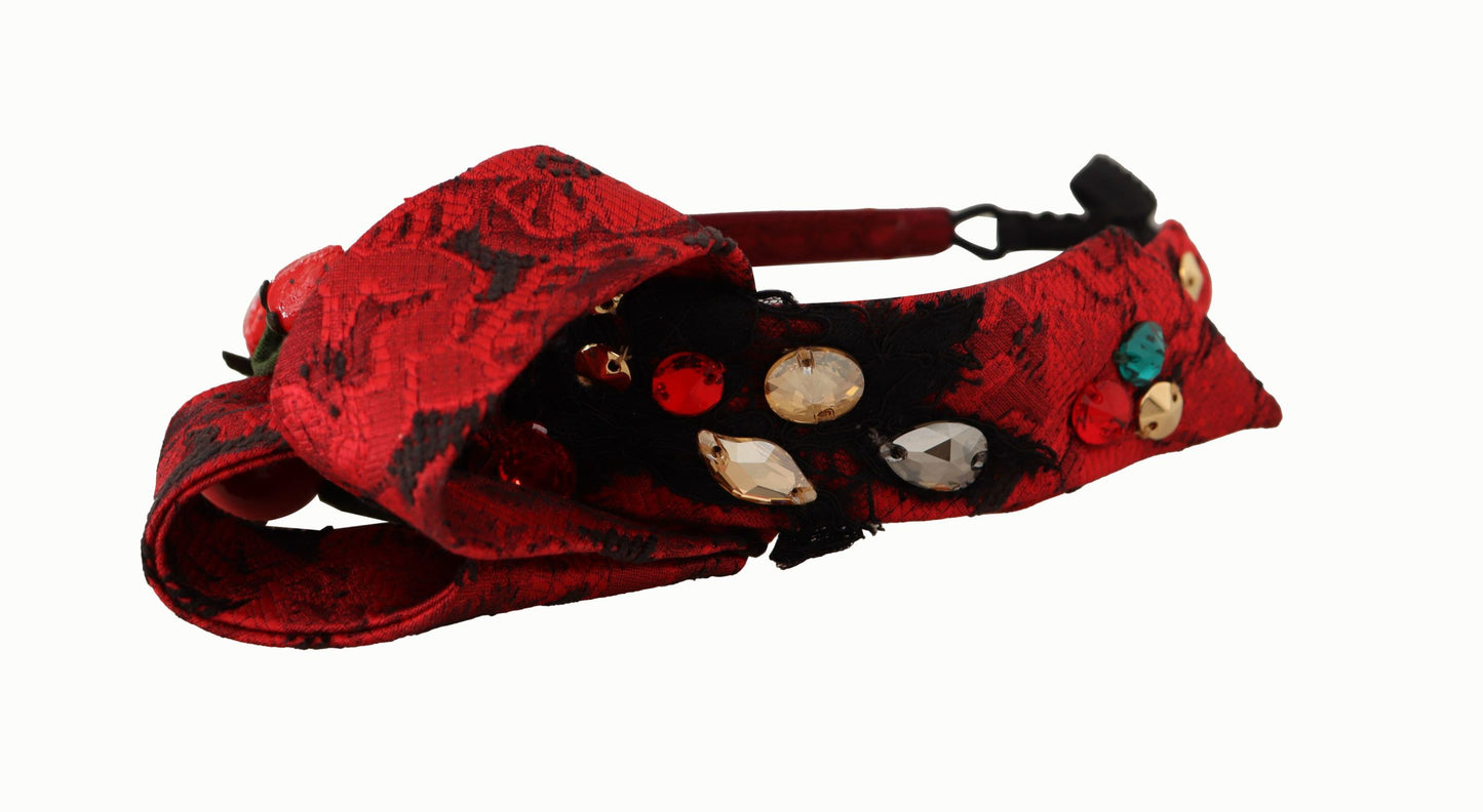 Dolce &amp; Gabbana Cherry Sicily Embellished Red Tiara