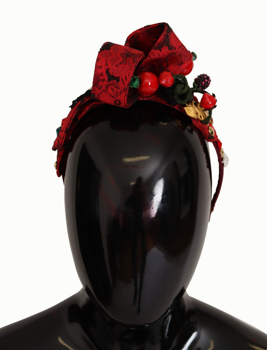 Dolce &amp; Gabbana Cherry Sicily Embellished Red Tiara