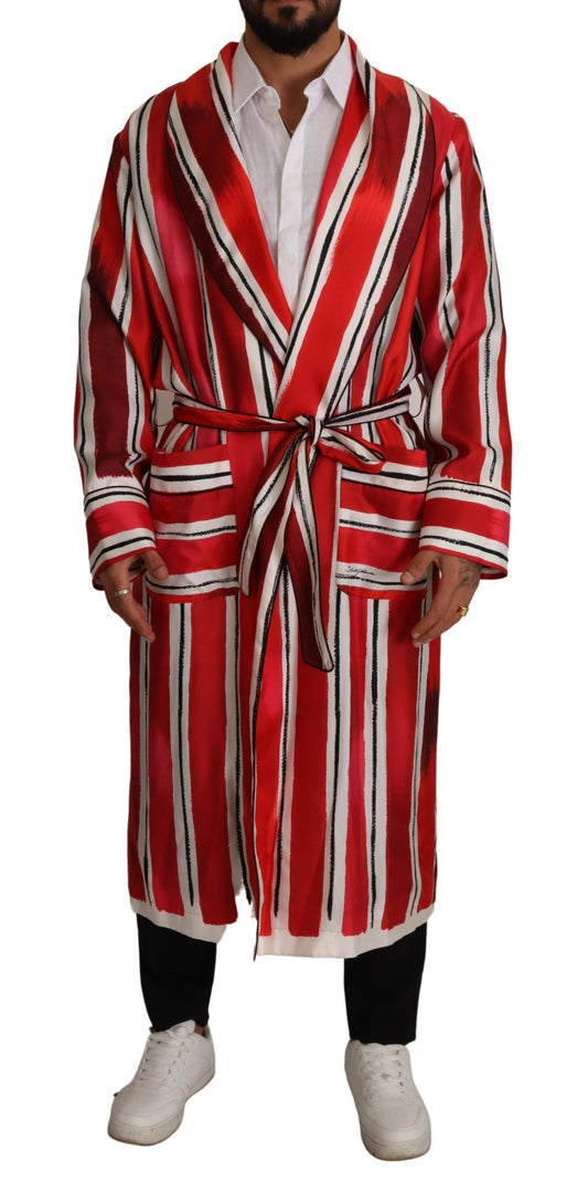 Dolce &amp; Gabbana Chic Striped Silk Nightwear -takki