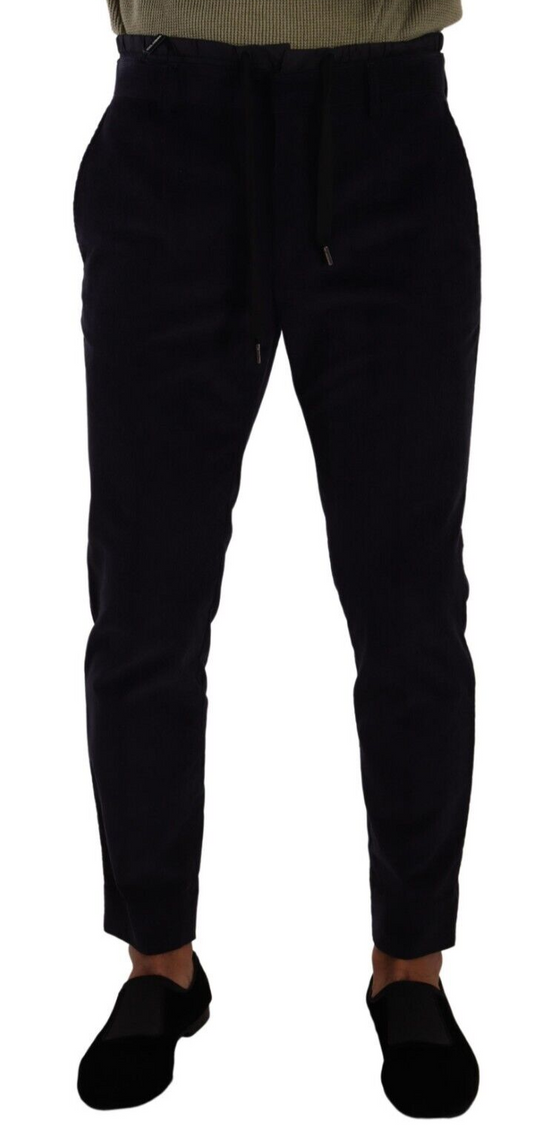 Dolce &amp; Gabbana Slim Fit Luxe Corduroy Pants in Dark Blue