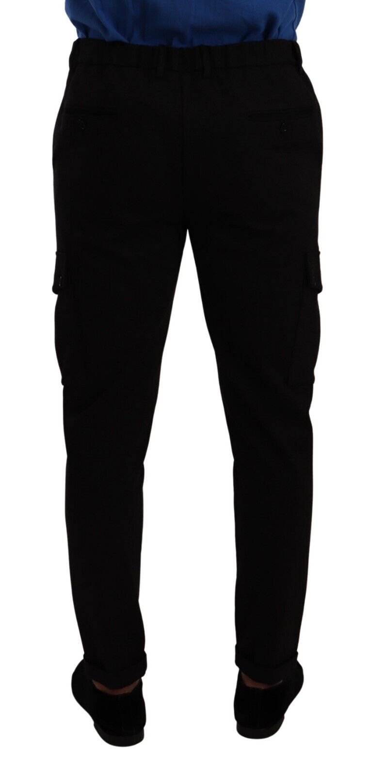 Dolce & Gabbana Elegante Schwarze Slim Fit Cargohose