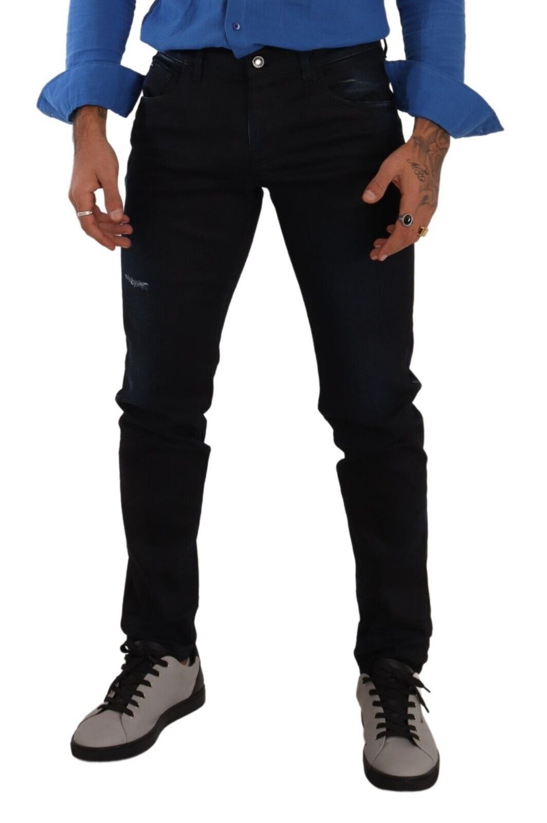 Dolce &amp; Gabbana Elegant Slim Fit Skinny Jeans in Dark Blue