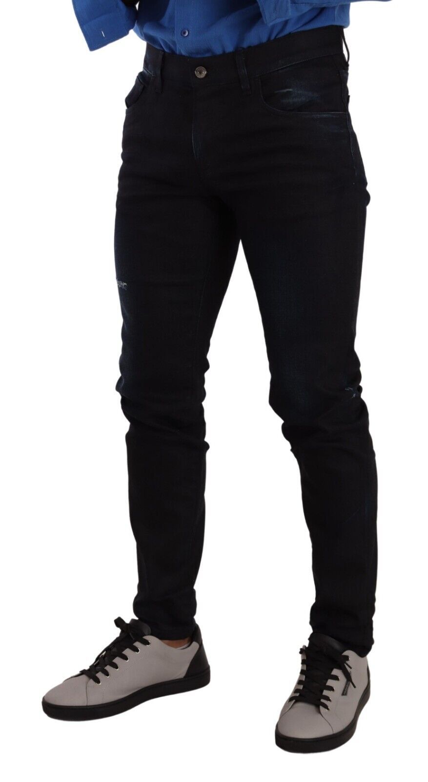 Dolce &amp; Gabbana Elegant Slim Fit Skinny Jeans in Dark Blue