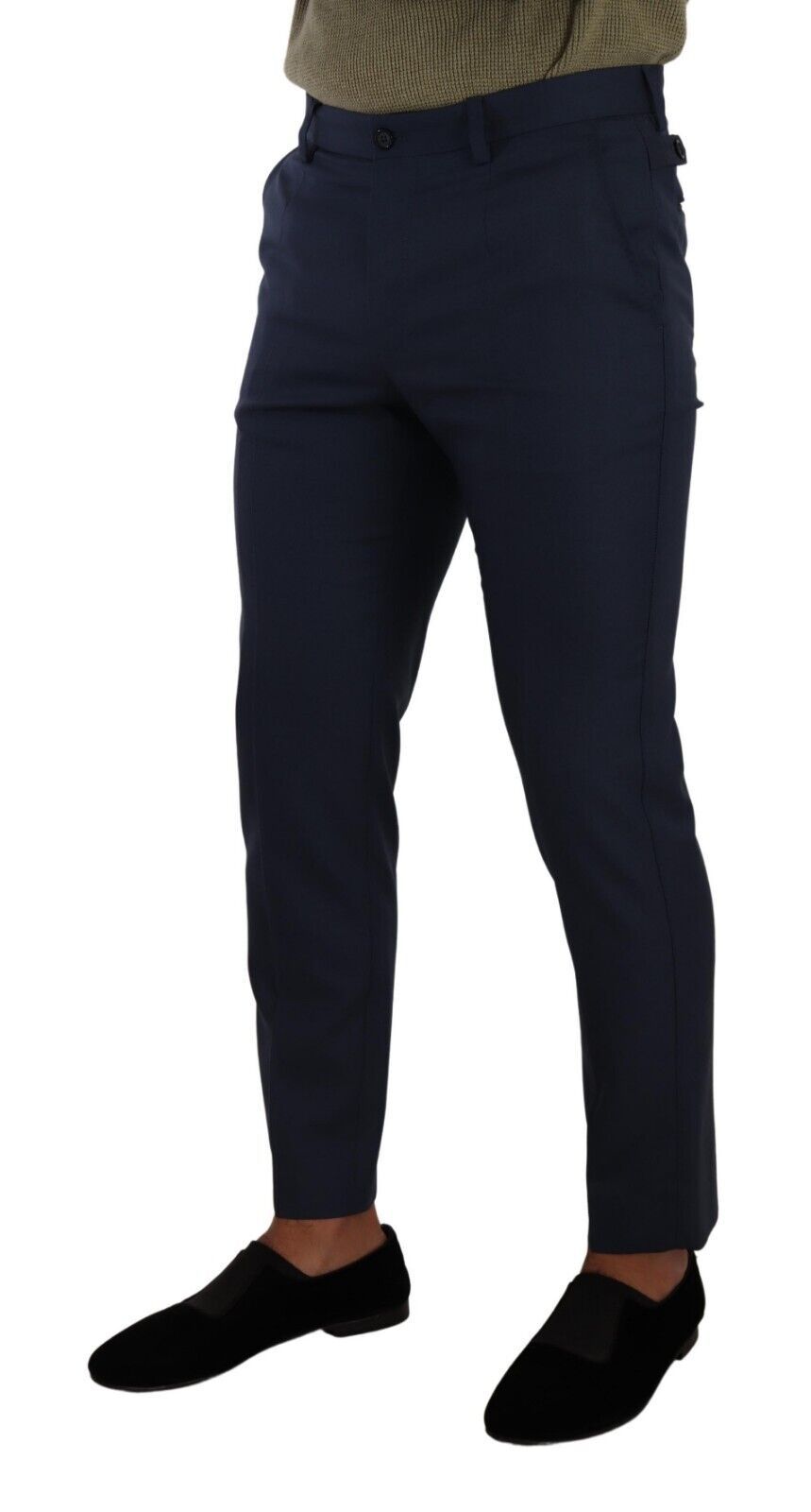 Dolce &amp; Gabbana Elegant dark blue slim-fit dress pants