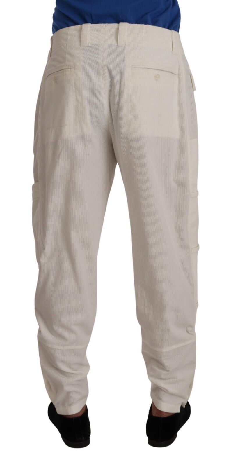 Dolce &amp; Gabbana Elegant Off White Cargo Pants - Normaali istuvuus