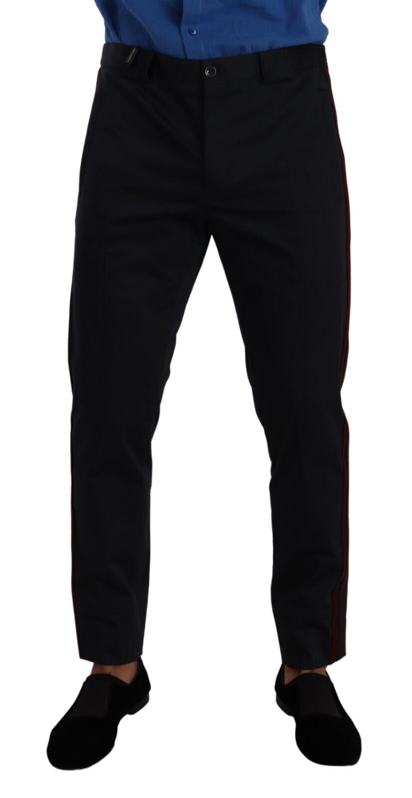 Dolce &amp; Gabbana Chic Slim Fit Chino Pants in Blue