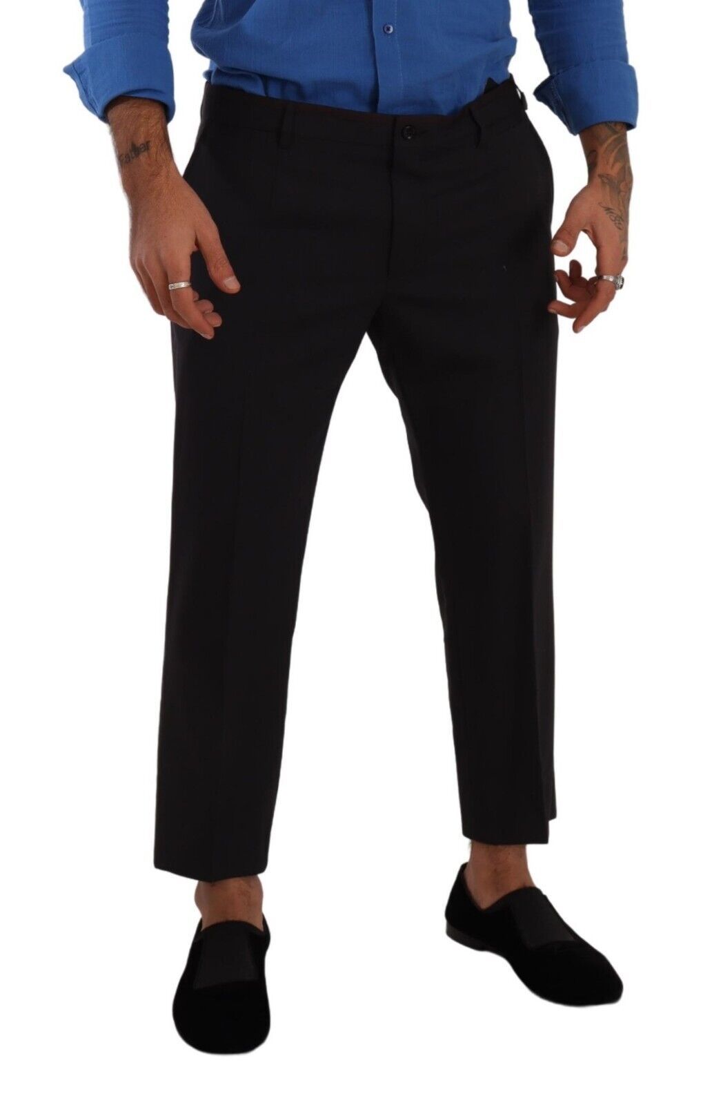 Dolce &amp; Gabbana Elegant Cropped Wool Stretch Pants