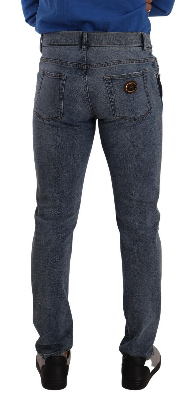 Dolce &amp; Gabbana Chic Slim Fit Ripped Denim