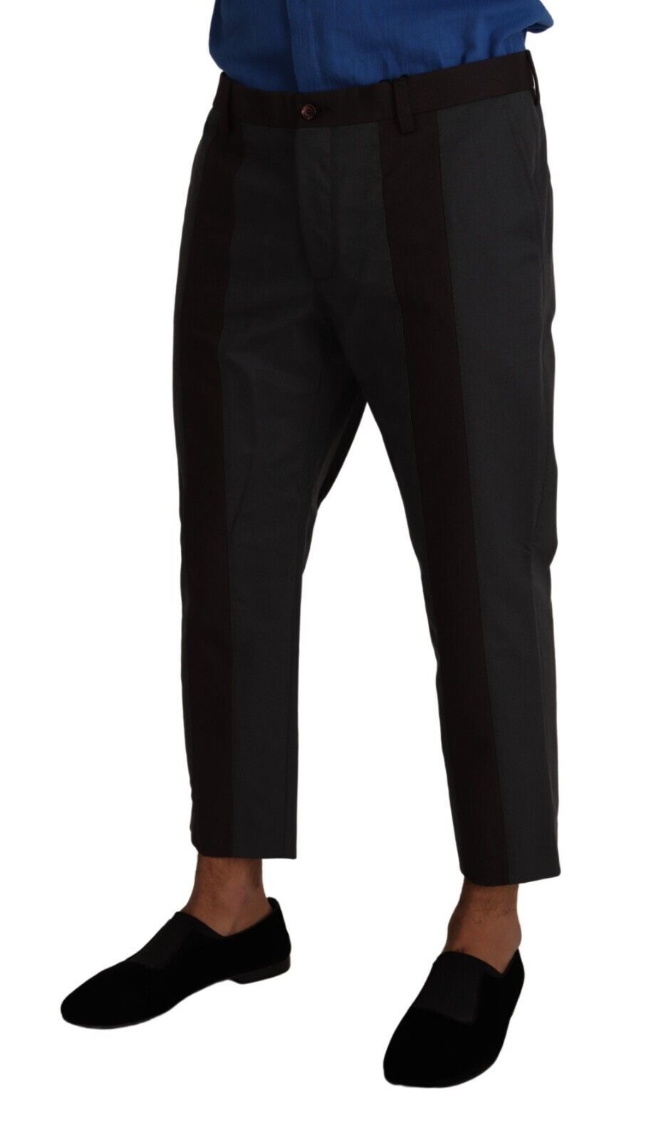 Dolce & Gabbana Elegante Cropped Pants in Grau- und Bordeaux-Tönen