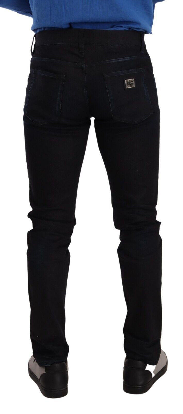 Dolce &amp; Gabbana Elegant slim fit dark blue denim jeans