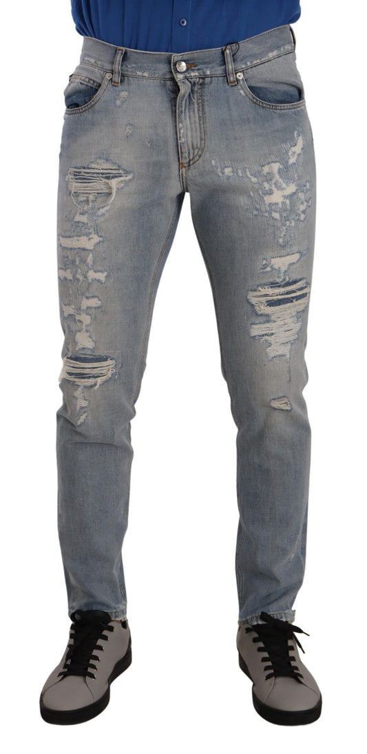 Dolce & Gabbana Elegante hellblaue Straight Denim Jeans