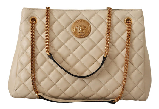 Versace Elegant Quilted Nappa Leather Bag