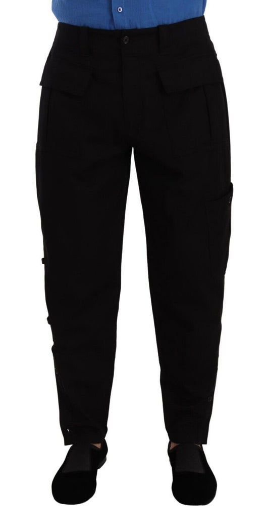 Dolce & Gabbana Schicke schwarze Cargohose mit Stretch-Komfort