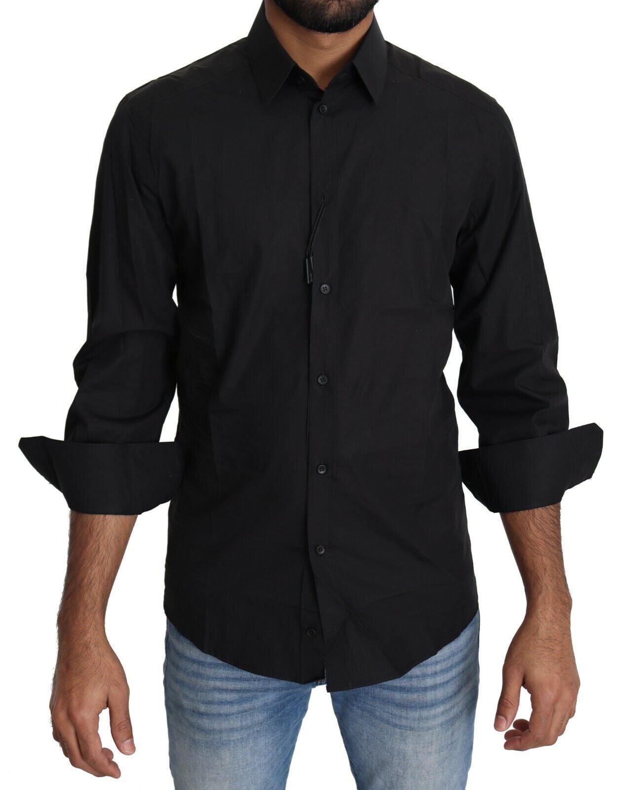 Dolce &amp; Gabbana Elegant Black Slim Fit Shirt