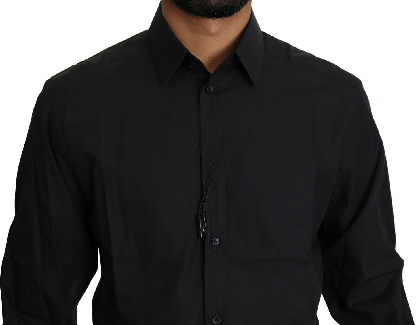 Dolce &amp; Gabbana Elegant Black Slim Fit Shirt