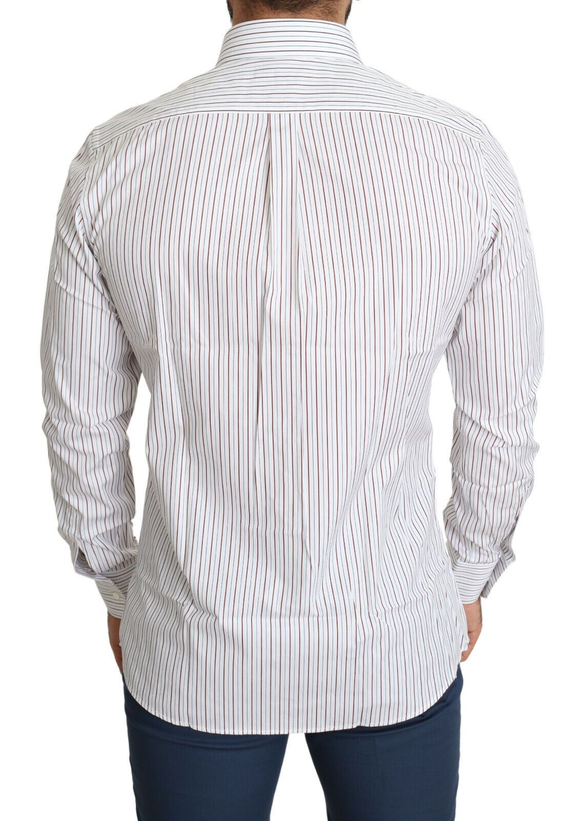 Dolce &amp; Gabbana Elegant white striped cotton shirt