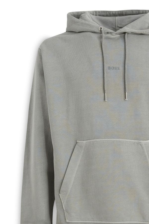 Hugo Boss Elegant hupullinen paita harmaata puuvillaa