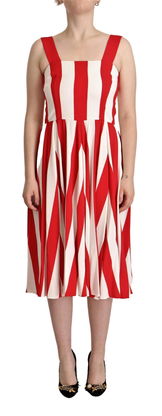 Dolce &amp; Gabbana Elegant striped A-line sheath dress