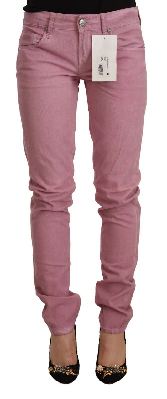 Eight Elegant Pink Slim Fit Denim Jeans