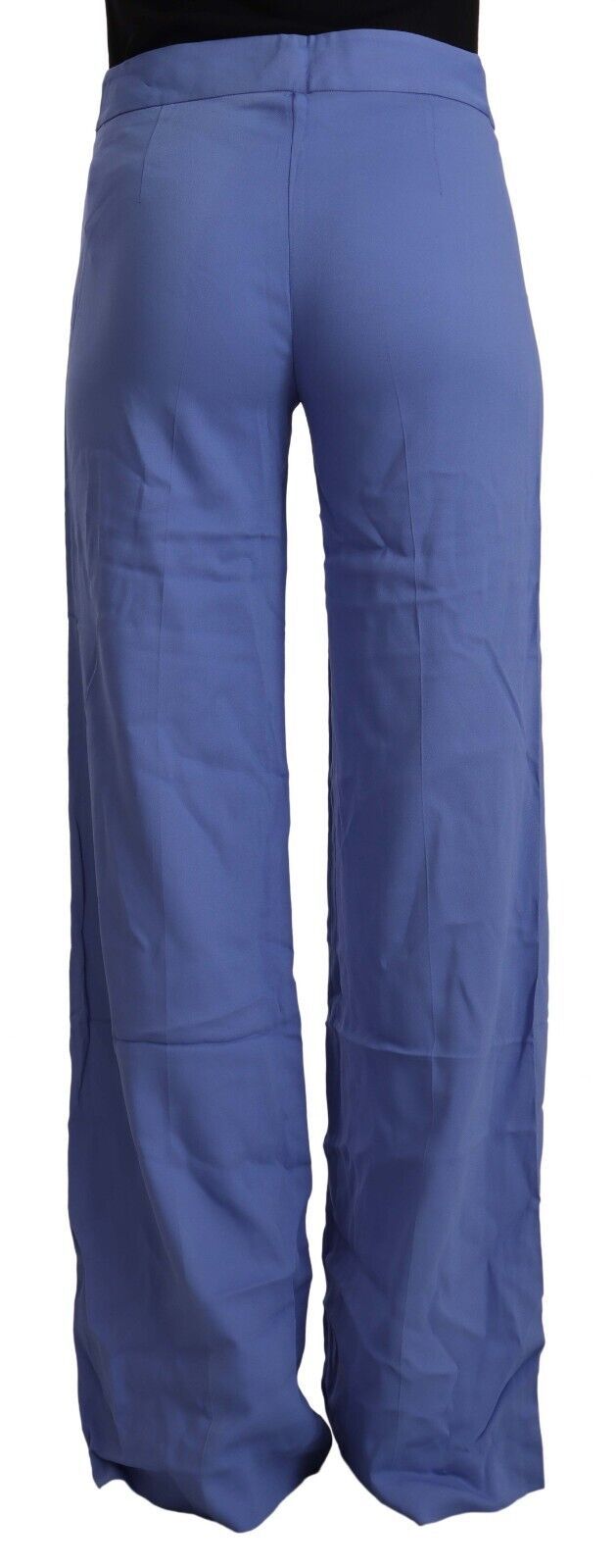 P.A.R.O.S.H. Schicke blaue Hose mit weitem Bein und hoher Taille