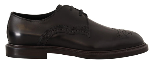 Dolce &amp; Gabbana Elegant Black Derby Shoes