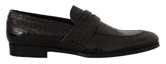 Dolce &amp; Gabbana Elegant moccasin shoes made of crocodile leather