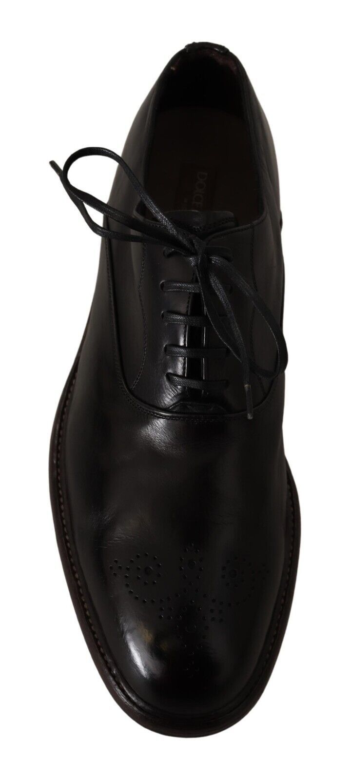 Dolce & Gabbana Elegante Schwarze Leder Derby Formale Schuhe