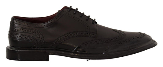 Dolce &amp; Gabbana Elegant Derby Oxford Wingtips vasikkanahkaa